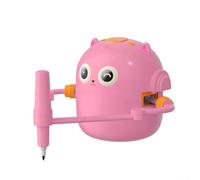 Robot à dessin adapté aux enfants avec détection vocale et 100 cartes mots triées par sujet pour le développement cognitif (rose)