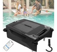 Robot À Vide De Piscine, Skimmer De Piscine Robotique Solaire, avec Moteur sans Brosse, Collecte De Déchets, Indication Lumineuse, Évitement Automatique d'obstacles, pour Toutes Les Piscines