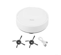 Robot aspirateur 3 en 1 avec balayage, balai et aspiration pour sols durs, navigation intelligente et planification automatique, design fin de 21 cm pour nettoyage sous vide (blanc)