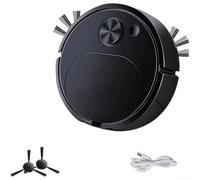 Robot aspirateur 3 en 1 combinant aspiration et balayage pour un entretien quotidien efficace du sol (noir)