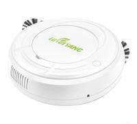 Robot aspirateur avec balayage et capacité d'aspirateur, design compact de 6,5 cm, couverture du sol à 360 degrés, autonomie de 90 minutes (blanc)