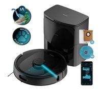 Cecotec Robot Aspirateur Conga 9990 AI Spin Revolution Ultra Power Home, 10,000 Pa, Navigation Laser, Base Auto-vidage, Intelligence Artificielle, Évite Objets, Contrôle App, 240 Min Autonomie