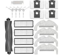 Robot aspirateur compatible avec Dreame D10 Plus Gen 2/RLD32GD Pièces de rechange, 1 brosse principale, 4 filtres, 4 brosses latérales, 4 serpillères, 4 sacs à poussière, 1 kit d'accessoires de