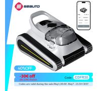 Robot aspirateur de piscine sans fil Seauto, capable de grimper aux parois, aspiration puissante de 45000 Pa pour piscines hors sol et enterrées jusqu'à 2000 pieds carrés. ft. 2026 New Crab Pro