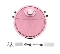Robot aspirateur efficace avec trois fonctions de nettoyage et algorithme intelligent de planification de chemin (8088 rose)