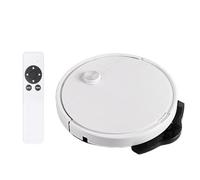 Robot Aspirateur Et Balai 2-en-1, 3800pa Robot Aspirateur Ultra-Fin Et Silencieux avec Réservoir d'eau, Puissant Aspirateur Robot Laveur avec Telecommande pour Maison, Bureau, Sols Durs (Blanc)