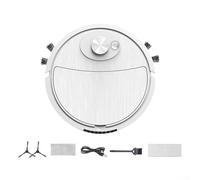 Robot aspirateur et balai - Balayage, aspirateur et serpillère humide 3 en 1, navigation intelligente avec capteurs anti-chute et anti-collision, pour sols durs et tapis à poils courts (8088 blanc)