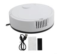 Robot aspirateur et balai ultra-fin, navigation intelligente pour poils d'animaux sur sols durs et tapis, nettoyeur rechargeable à chargement automatique (blanc)