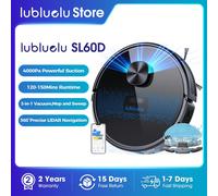 Robot aspirateur et vadrouille Combo 4000 Pa, Lubluelu SL60D Robot aspirateur, 150 minutes maximum, 55 dB, 10 zones interdites pour poils d'animaux, tapis et sol [Aspirateur et balai 2 en 1]La combina