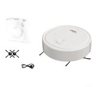 Robot aspirateur intelligent 3 en 1, 5 cm, fin, rechargeable par USB, navigation automatique pour le nettoyage des sols de la maison, du carrelage en bois dur, noir (blanc)