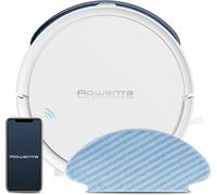 Robot aspirateur laveur blanc multi-surfaces