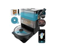 Cecotec Robot aspirateur laveur Conga X100 – Base autovidage, IA, 20 000 Pa, laser – Noir et gris