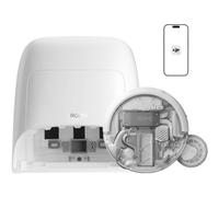 Robot aspirateur laveur DJI ROMO A2 avec navigation LiDAR, station auto-nettoyante, aspiration 36 000 Pa, détection d'obstacles câbles 2 mm, blanc