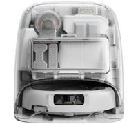 Robot DJI ROMO P aspirateur et serpillière avec Design Transparent, Aspiration de 25 000 Pa, détection de Niveau Drone, 200 Jours sans Maintenance, Solutions de Nettoyage Personnalisables