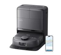 Robot aspirateur Laveur eufy C28, Rouleau-serpillère HydroJet autonettoyant, Aspiration Turbo 15000 Pa, Combo 5-en-1 aspirateur et serpillère, Conception Anti-nœud, évitement des Obstacles par IA