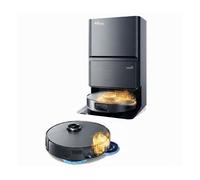 Robot aspirateur laveur - EZICLEAN® - PureFlow MAX - LIDAR connecté avec base de vidage - 14 000 Pa - 4 L - Noir