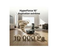 Robot aspirateur laveur GYROSMART connecté avec base de vidage CyberFlow MAX