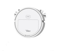Robot aspirateur pour petits espaces | Design rond compact avec brosses double face | Balayeuse automatique pour cheveux et débris | Corps en plastique