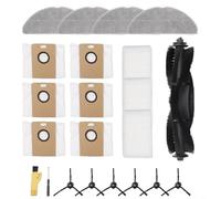 Robot aspirateur pour pièces de rechange pour Tapo RV30 RV20 Kit de rechange avec chiffons lavables pour filtre HEPA, sacs à poussière, brosses latérales, rouleau principal et nettoyage des coins
