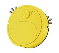 Robot Aspirateur Robot de Balayage Intelligent Balayage et Vadrouille Machine de Nettoyage Rechargeable Mini Aspirateur Robot Aspirateur Et Vadrouille Combo Avec Programme Parfait (Yellow, One Size)