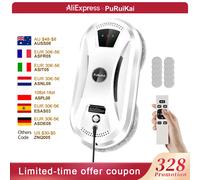 Robot aspirateur ultra fin PuRuiKai, robot nettoyeur de vitres, vitre électrique, limpiacristales, télécommande pour la maison BLANC