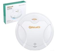 Robot aspirateur USB, 25 x 25 x 5,5 cm, balayeuse tout-en-un avec humidificateur, faible bruit ≤ 50 dB pour bureau à domicile (blanc)