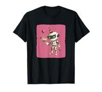 Robot avec gâteau pour un déguisement surprise d'anniversaire amusant T-Shirt