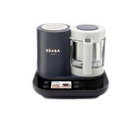 BÉABA - Babycook Smart - Robot Cuiseur Mixeur Bébé Connecté - Balance Intégrée - Bol en Verre - Panier Inox - Large Capacité 2.25L- Cuisson Vapeur Douce- Ecran Tactile/Application dédiée - Anthracite