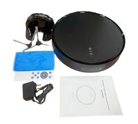 Robot Balayeur Intelligent 240V, Aspirateur Automatique 3 en 1 pour La Maison, Aspiration Ultra Puissante De 1 600 Pa pour Éliminer Les Poils Et La Poussière Black