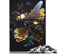 Robot Bee and Flower Puzzles 1000 Pièces Cadeau Unique Jeu Éducatif Challenge Toy À De Qualité Supérieure Peinture Art pour Adultes Et Enfants 1000pcs (38x26cm)