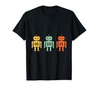 Robot Binaire Mignon 01 10 11 Codage Geek Tech Humour Robotique T-Shirt