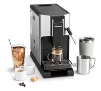 Cuisinart Machine à Café Auto, 4 cafés en 1 touche : Espresso, Americano, Cold Brew | Mousseur à lait intégré | De la fève à la tasse | Base réglable | Bouton Favoris