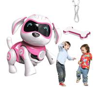 Robot chien avec charge USB - Chiot interactif réaliste télécommandé, jouet amusant avec bouton d'image programmable | Divertissement Gadgets éducatifs drôles Activités de jeu p