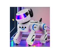 Robot Chien Intelligent Télécommandé avec Commande Vocale IA Cascades et Danse Blanc YONIS