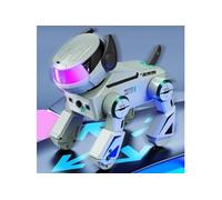 Robot Chien Intelligent Télécommandé avec Commande Vocale IA Cascades et Danse Gris YONIS
