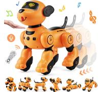 Robot chien télécommandé RC Parle, danse, contrôle tactile Chien jouet interactif avec télécommande vocale