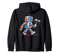 Robot Colorful Painting Art Graphic Mech Drawing Sweat à Capuche