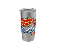 Robot coq chromé design pop art Gobelet isotherme en acier inoxydable double paroi