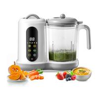 Robot Cuiseur Bebe, Cuiseur Vapeur Mixeur, Grande Capacité 400ML, Petits Pots Bébé Faits Maison, Mixeur Bebe,Nettoyage Automatique, Écran Tactile, pour Mixer et Réchauffer Les Aliments pour Bébés