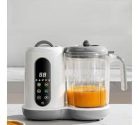 Robot Cuiseur Mixeur Bébé,400mL Cuiseur Vapeur Mixeur Multifonctions Automatique,Cuisson Automatique & Hachage,Mixer et Réchauffer Les Aliments,Écran Tactile,pour Purées Maison Sain (Blanc)
