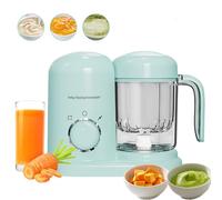 Robot Cuiseur Mixeur Bébé avec Panier Vapeur, Facile à Nettoyer, Cuiseur Vapeur Mixeur Multifonctions Automatique pour Purées Maison Sain, Sans BPA, Pour Enfants 4 Mois (Vert)