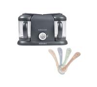 Robot cuiseur multifonction Babycook Duo 6-en-1 Gris foncé - Lot de cuillères silicone 1er âge