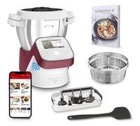 Robot cuiseur multifonction Moulinex I-Companion Touch XL HF934510 1550 W Blanc et Rouge Inox poli G