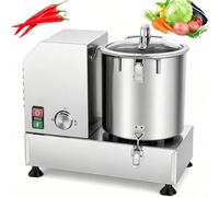 Robot Cuiseur Professionnel avec Hachoir à Viande, 6L/9L/15L Hachoir Électrique INOX pour Restaurants et Cuisines de Traiteur, 1200W/1800W 3700 RPM, Usage Intensif, Qualité Industrielle,6L