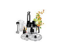 MPM MRK-17 Robot de Cuisine Multifonction, Processeur Alimentaire, Malaxeur, Mixeur, Hachoir, Râpe Tout-en-Un, Coupe-Patates, Accessoires en Acier Inoxydable Résistant au Lave-Vaisselle, 800W