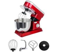 Robot Cuisine multifonction - Robot Pâtissier XXl - Robot de cuisine 6,3 L - 10 vitesses - 1500w - Rouge