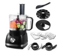 Robot Cuisine Multifonctions, 800W Robot Multifonction, 2L Robot de Cuisine, 6 en 1,Hachoir, Mixeur, 3 Vitesses Réglables