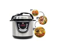 Cecotec 02003 autocuiseur 6 L Noir, Acier inoxydable 1000 W