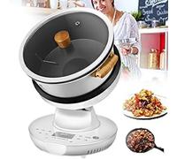 Robot culinaire 8 L pour usage commercial, robot de cuisson automatique avec 3 vitesses et réglage de la température, pour faire sauter, mijoter et bouillir le riz - Rotation à 360° pour une cuisson