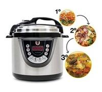Cecotec 02003 autocuiseur 6 L Noir, Acier inoxydable 1000 W
